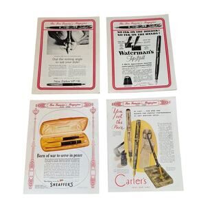 VTG Pen Fancier's Magazines (4) Oct/Nov 1986, Aug/Nov 1988 Fountain Pen Waterman